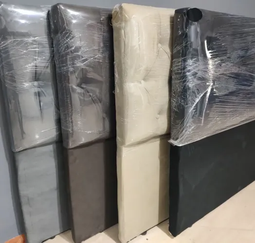 NOVAS Cabeceiras de Cama Estofadas Tecido Suede Diversas Cores Solteiro