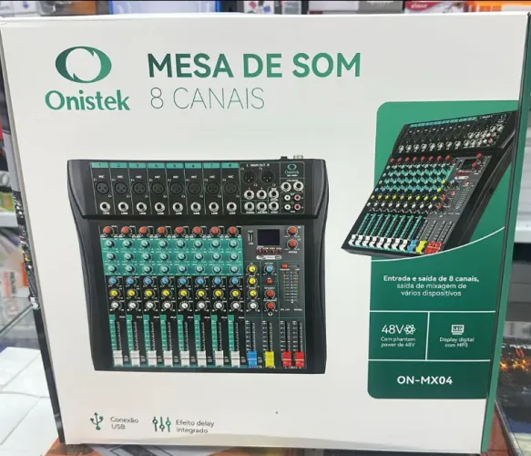Mesa De Som Onistek 8 Canais - Perfeita para suas mixagens!