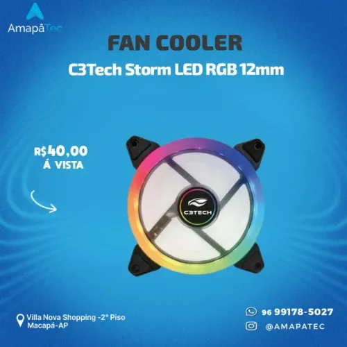 Cooler Fan LED RGB 12mm