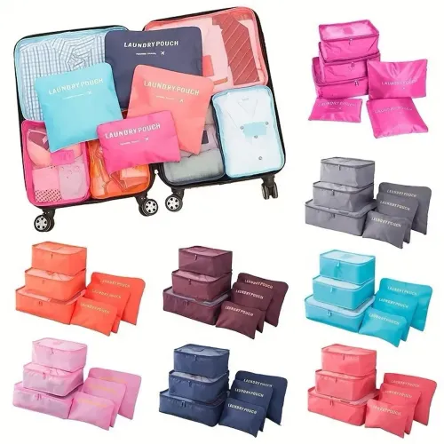 Organizadores de Mala para Viagem - Kit com 6 Peças!