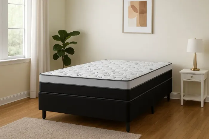 Cama box casal design com molas ensacadas 