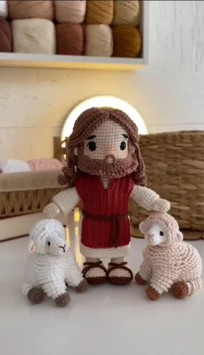 Jesus Amigurumi Cordeiro Cordeirinho Páscoa The Chosen Dia Pais