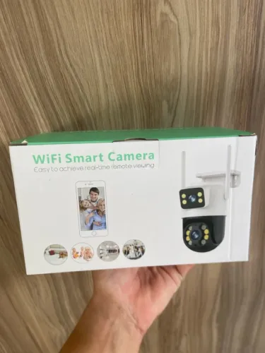 Câmera Dupla Lente 4K Wi-Fi 360° com Visão Ampla e com Detecção Humana - Prova d?água