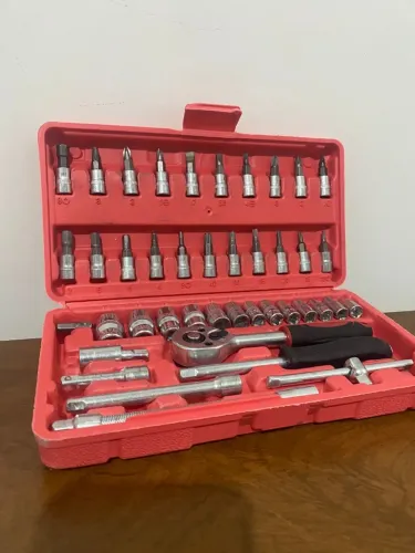 Caixa de Chave Socket em Aço 46 peças