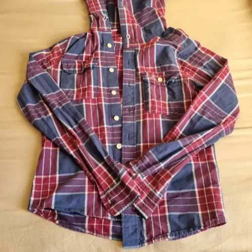 Camisa Masculina Hollister Xadrez Original Importada Com Capuz