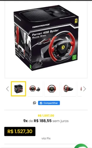 Volante Thrustmaster Ferrari 458 Spider