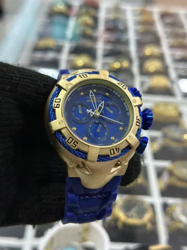 Relógio Invicta Thunderbolt Pulseira de Borracha Azul