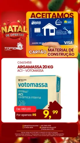 ARGAMASSA 20 KG AC1 VOTOMASSA R$ 10,99