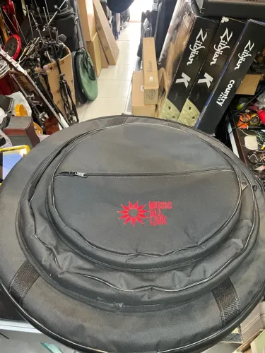 Bag 24 polegadas para pratos de bateria super acolchoado com 3 bolsos Music All Live 10mm