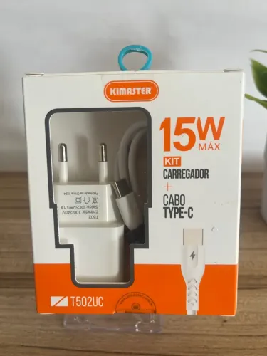 Baixou o preço! Carregador Kimaster 15W + Cabo Type-C