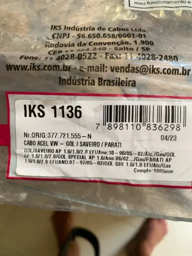 Cabo acelerador vw diversos