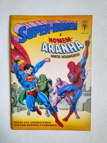 Revista Super-Homem e Homem-Aranha número 2 editora Abril formatinho
