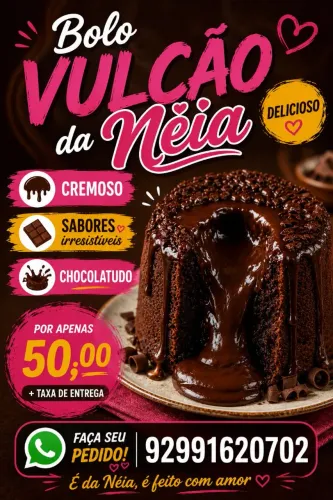 Bolo vulcão 