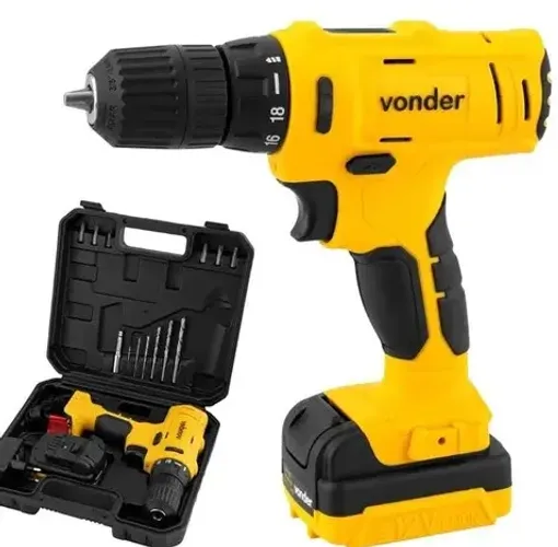 Parafusadeira e Furadeira Vonder 12V com um LED integrado - Bivolt
