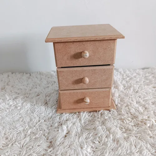 Mini Cômoda Gaveteiro Porta Jóias Bijuterias 3 Gavetas Nova