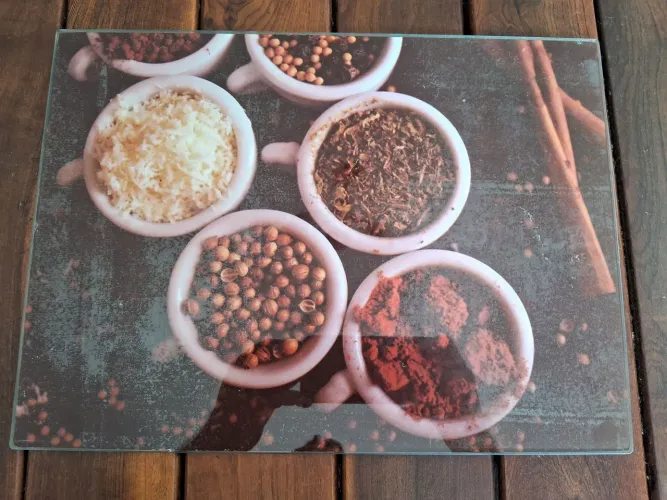 Tábua de carne vidro 38x28 cm