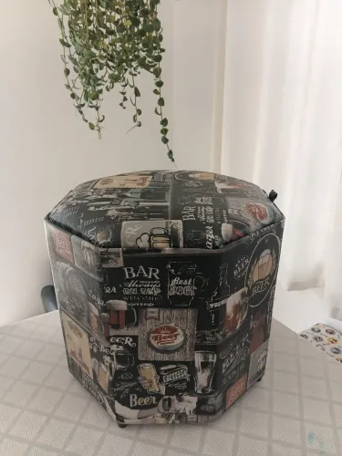 Puff banqueta bau sextavado novlom