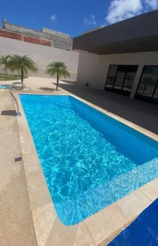 Piscina de Fibra instalada
