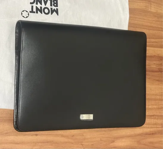 Pasta Montblanc original nova envelope em couro