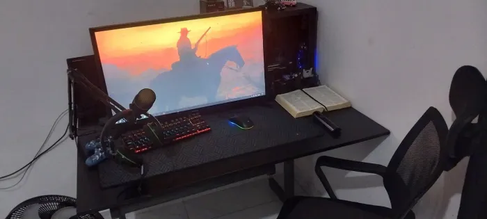 Setup Gamer completo com mesa cadeira e upgrade kit xeon !!!