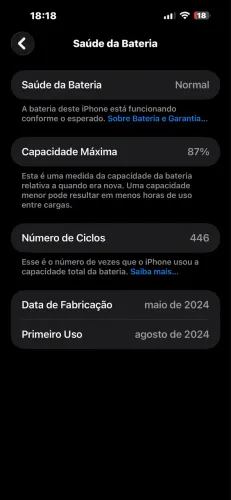 iPhone 15 de 256 gigas cor azul