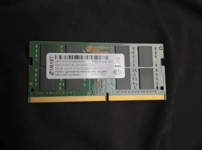 *Memória RAM 16GB DDR4 3200MHz para notebook - Smart