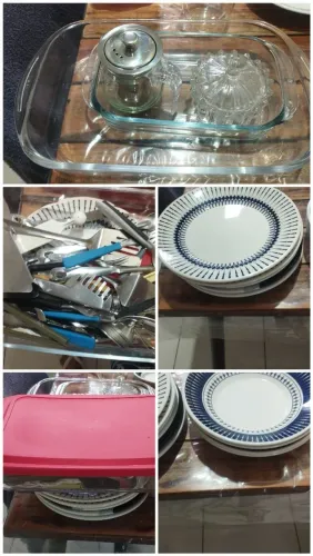 Vendo louças diversas.