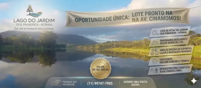 Lote/Terreno para venda tem 477 metros quadrados em Jardim dos Pinheiros - Atibaia - São P