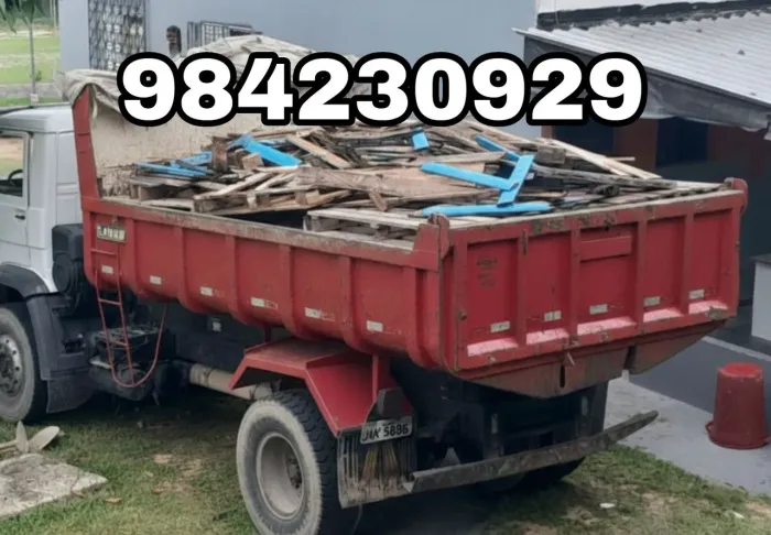 Entulho com ajudantes Caçamba Caminhão disk entulho Remoção de Entulho Coleta de lixo