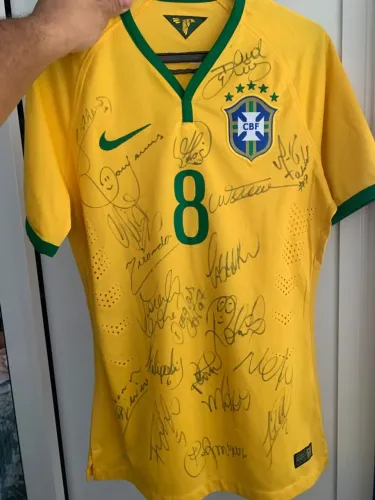 CAMISA AUTOGRAFADA SELEÇÃO BRASILEIRA COPA AMERICA 2015