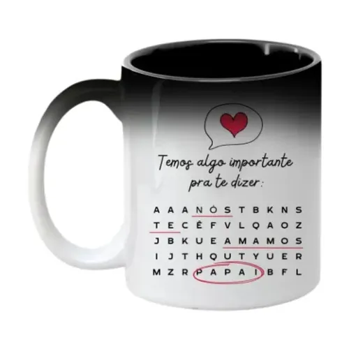 Caneca Mágica Interior Preto Tradicional Personalizada