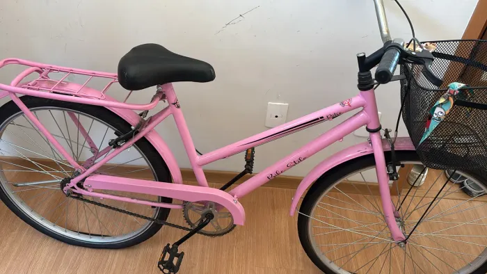 Bicicleta Retrô Rosa Bike Caiçara Beach Brisa Aro 26 - Estilo Vintage Feminino
