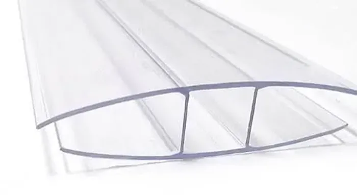 Perfil H para união ou junção de Polycarbonato