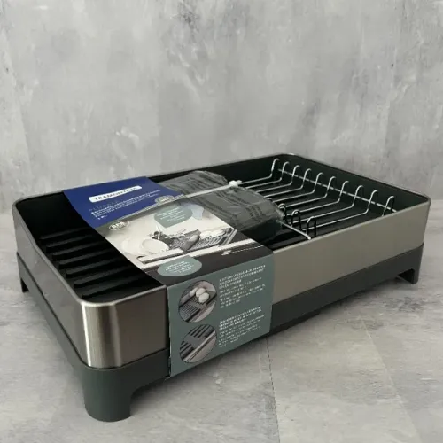 Escorredor de Louças Tramontina Compacto com Bandeja Extensível em Inox Cor Cinza - Novo