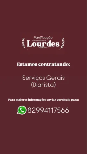 Contrata-se diarista para serviços gerais