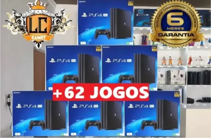 PLAYSTATION 4 PRO 1TBº + 72 JOGOS + GARANTIA O6 MESES + BRINDES ( LOJA FISICA )