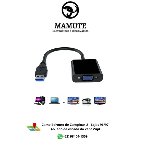 Adaptador Conversor Usb 3.0 Para Vga Esender Tv Monitor Multitela