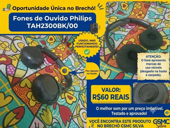  Fone Philips TAH2300BK/00