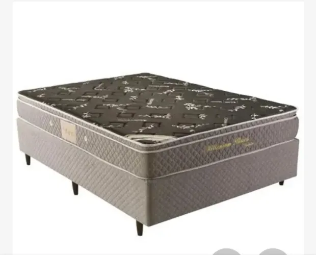 Cama de casal baú linha Idea + Colchão Millenium Black Bamboo