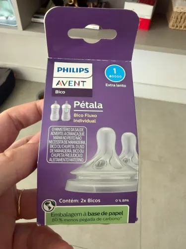 Kit 2 Bicos Philips Avent Pétala Número 1 (Fluxo Extra Lento)