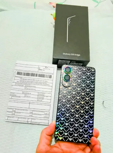S25 Edge 512/12 com nota e garantia 1 ano