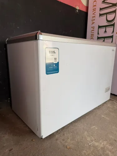 Freezer expositor horizontal tampa de vidro funciona perfeitamente