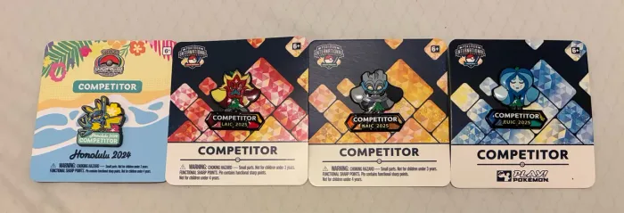 PINs exclusivos de competidor