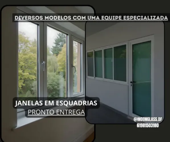 janelas em esquadrias, sob medida e pronta entrega