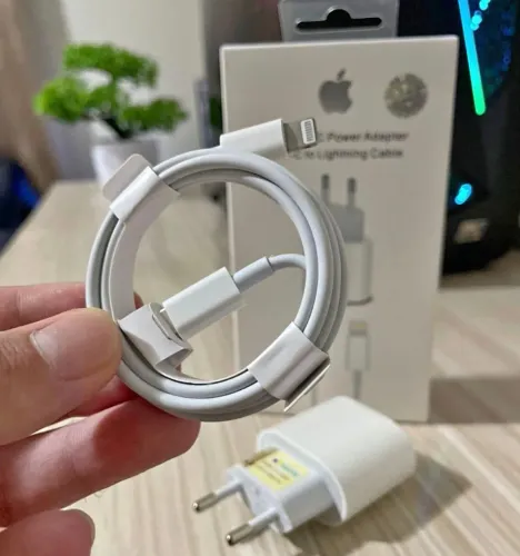 Carregador para iPhone turbo 20w Fonte turbo cabo Lightning do XR ao 14