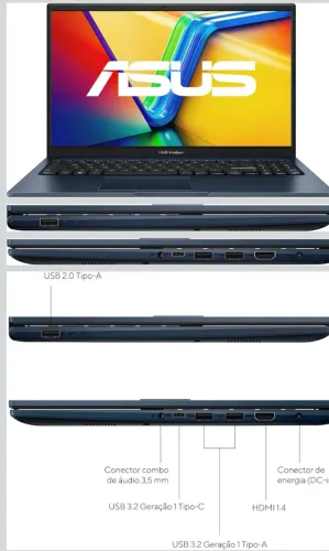 Notebook ASUS Vivobook 15 i5 16GB 512GB - LACRADO NA CAIXA