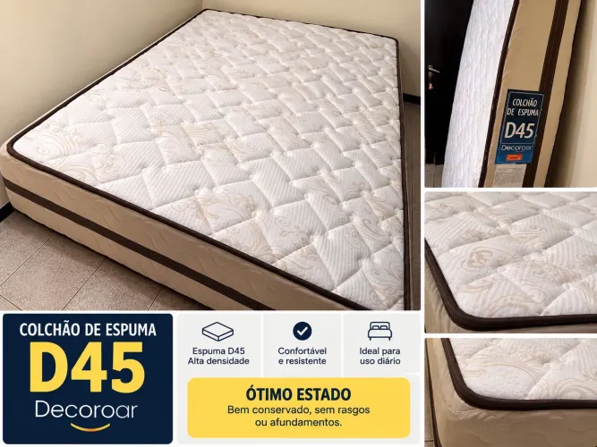 Colchão Casal D45 1,38x1,88 - 24cm - R$500