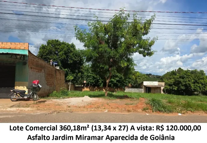 Leia a descrição: Lote Comercial 360,18m² (Asfalto) Jardim Miramar