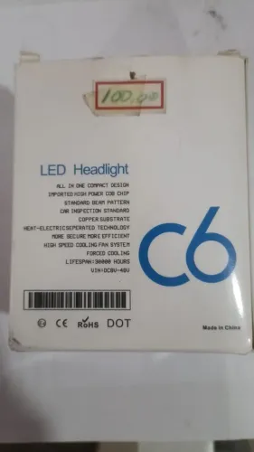 Par Lâmpada Led C6 H4 Carro Moto 6000k Branco 36w Turbo Fan
