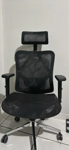 Cadeira de Escritorio Dr. Office Ergo, Preta, Mesh, Altura Ajustavel